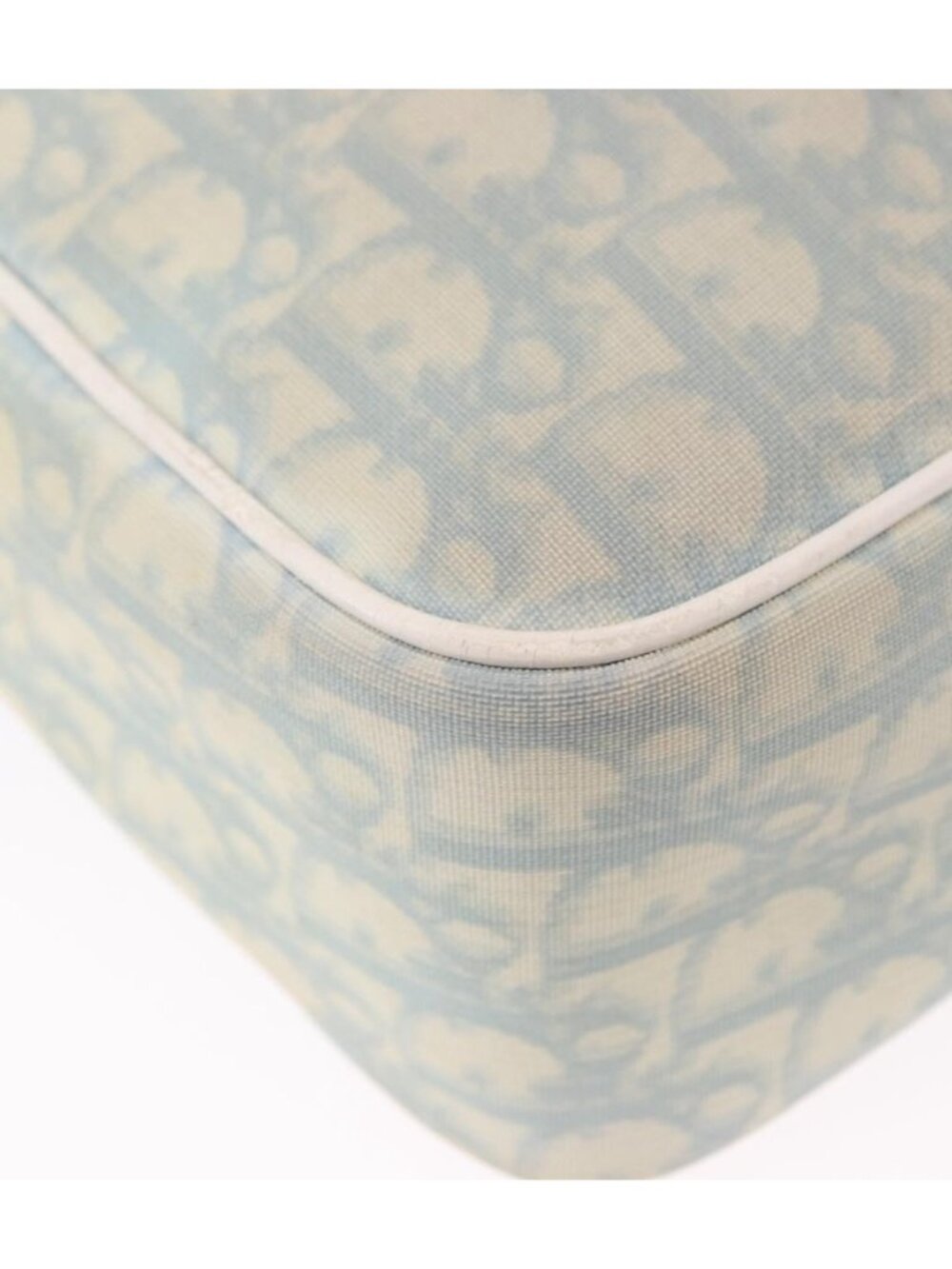 Christian Dior Trotter Canvas Shoulder Bag PVC Light Blue Silver - Picture 11 of 16